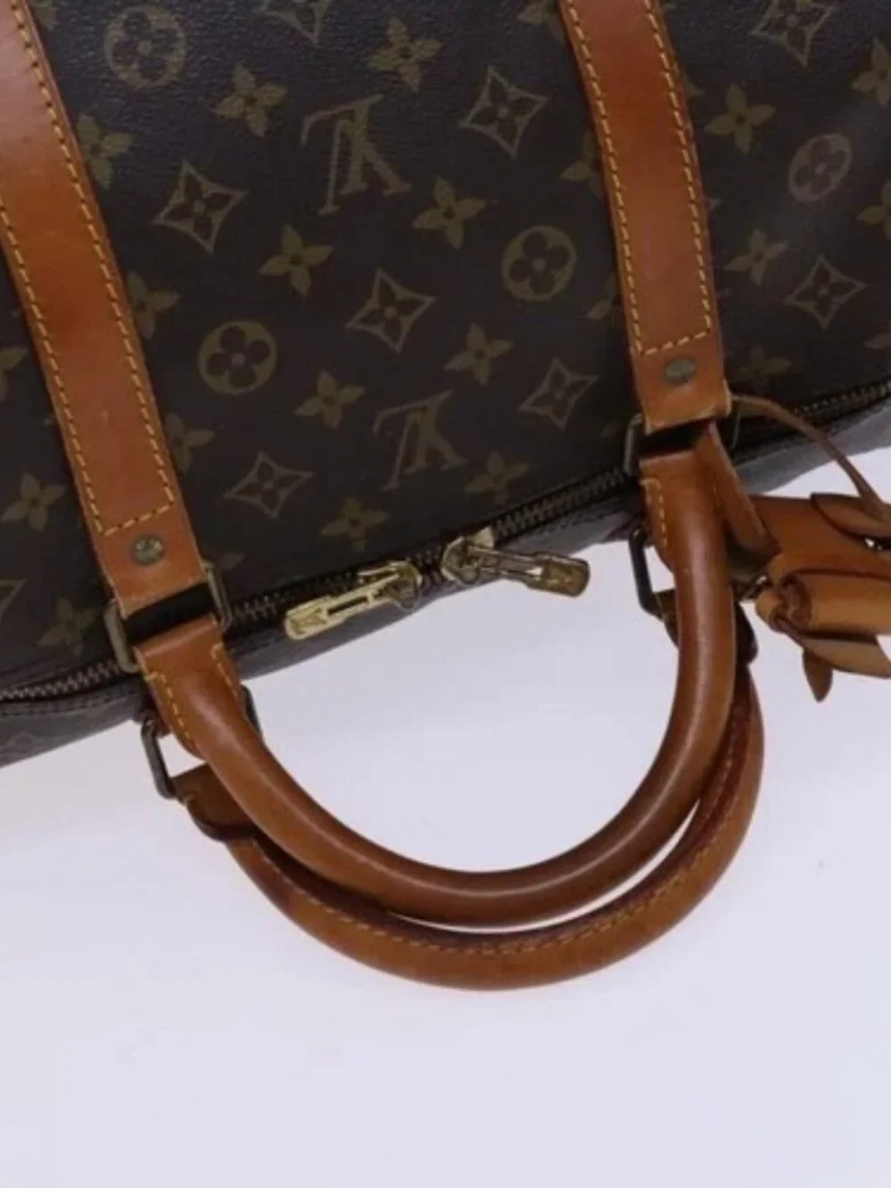 LOUIS VUITTON Monogram Keepall 60 Boston Bag M41422 LV Auth EC404